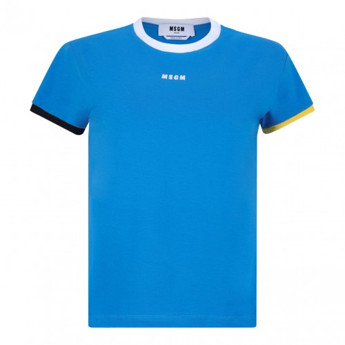 Ocean Blue Logo Embroidered T-Shirt