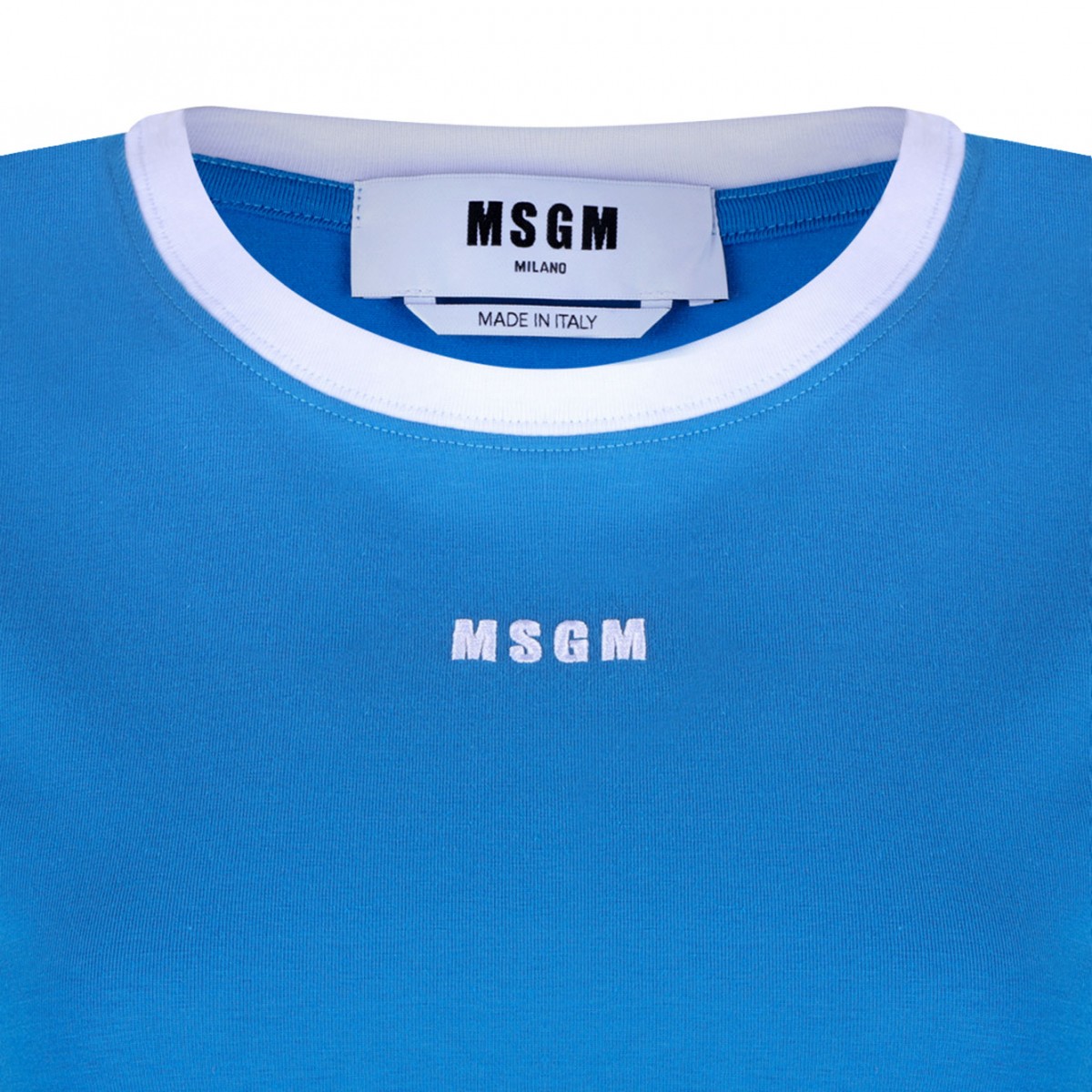 Ocean Blue Logo Embroidered T-Shirt