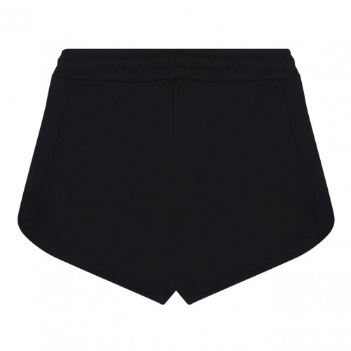 Black Logo Print Shorts