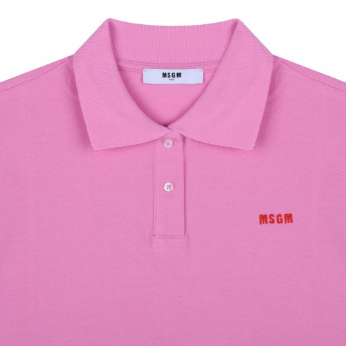 Pink Pique Polo Shirt