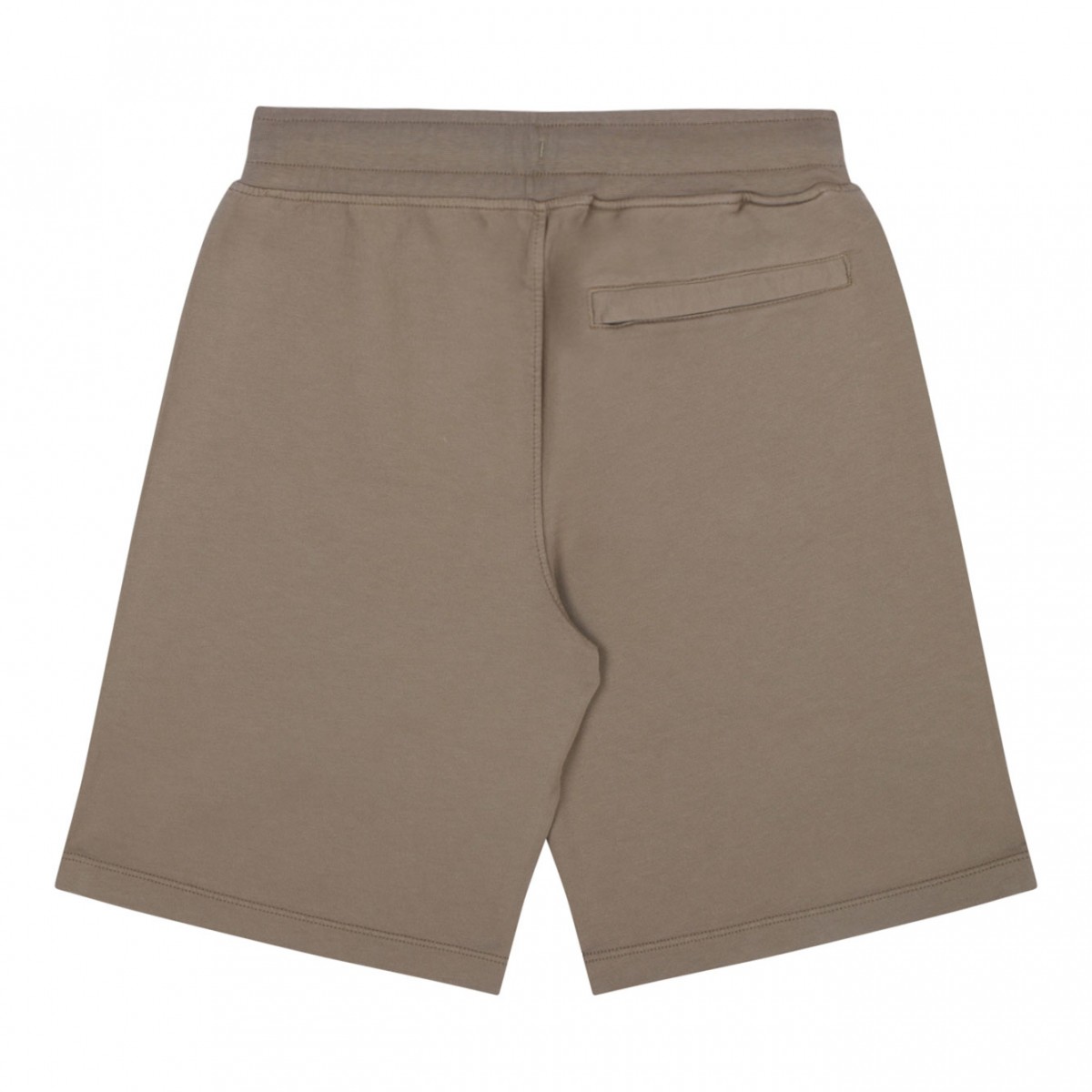 Beige Logo Print Shorts