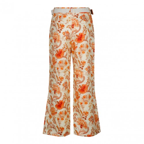 Light Beige and Orange Junie Trousers 2
