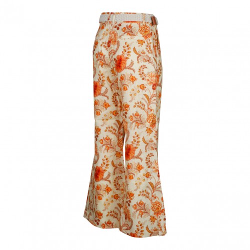 Light Beige and Orange Junie Trousers