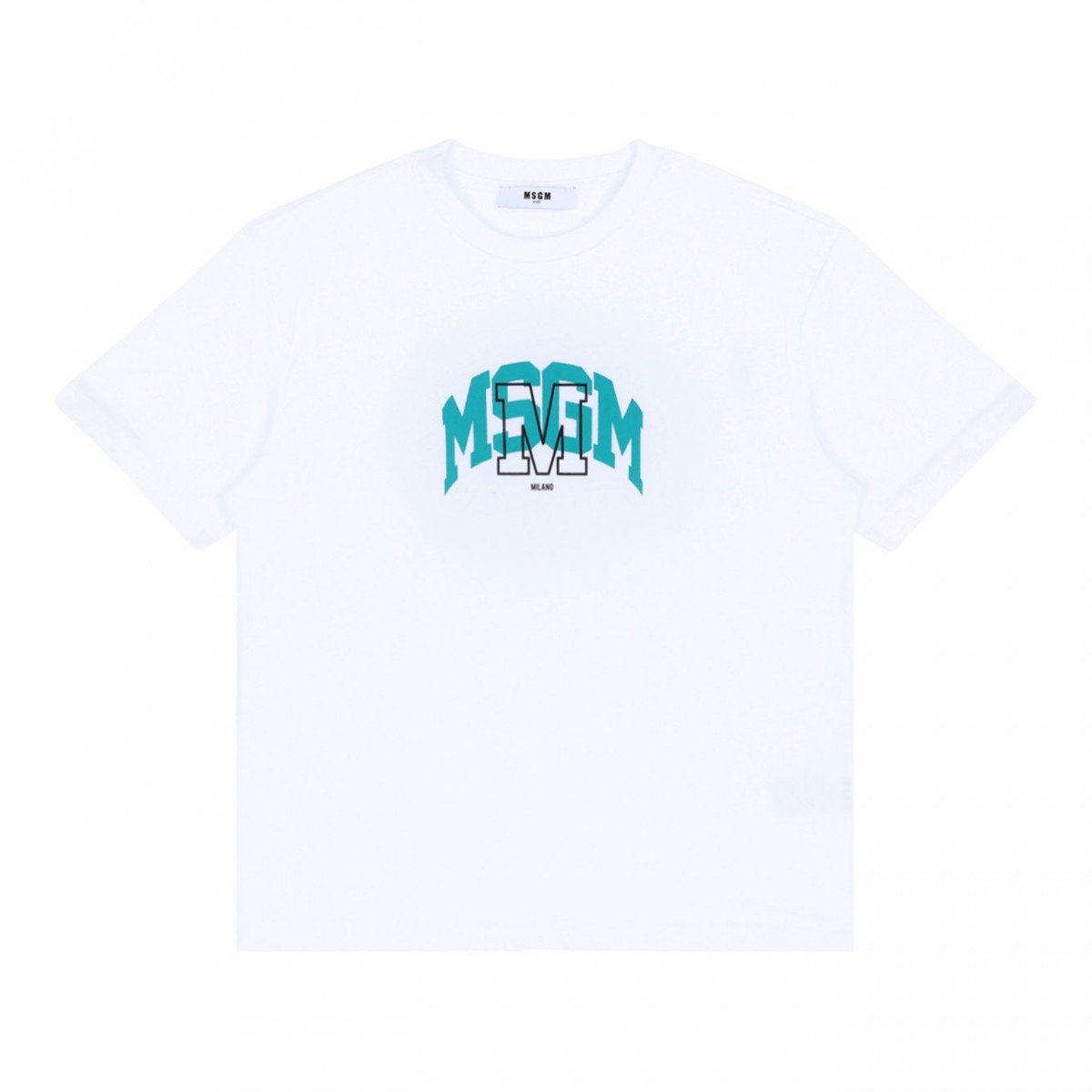 White Logo Print T-Shirt