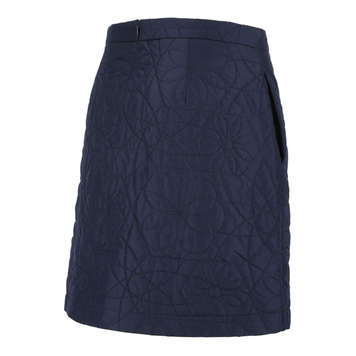 Navy Blue Quilted Skirt