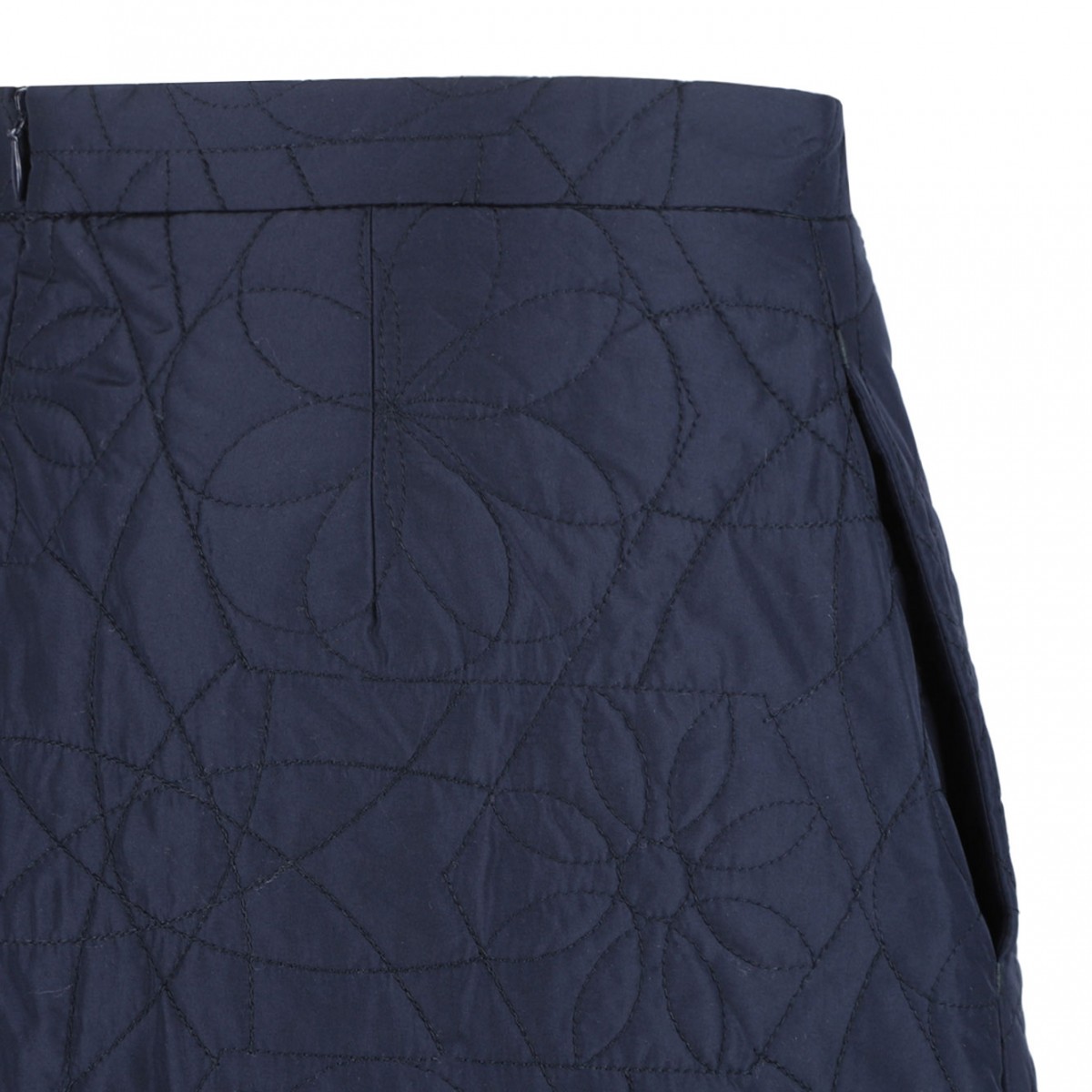 Navy Blue Quilted Skirt