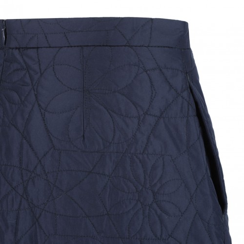 Navy Blue Quilted Skirt