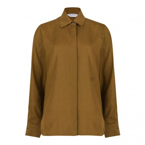 Olive Green Linen Shirt