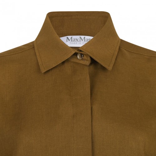 Olive Green Linen Shirt