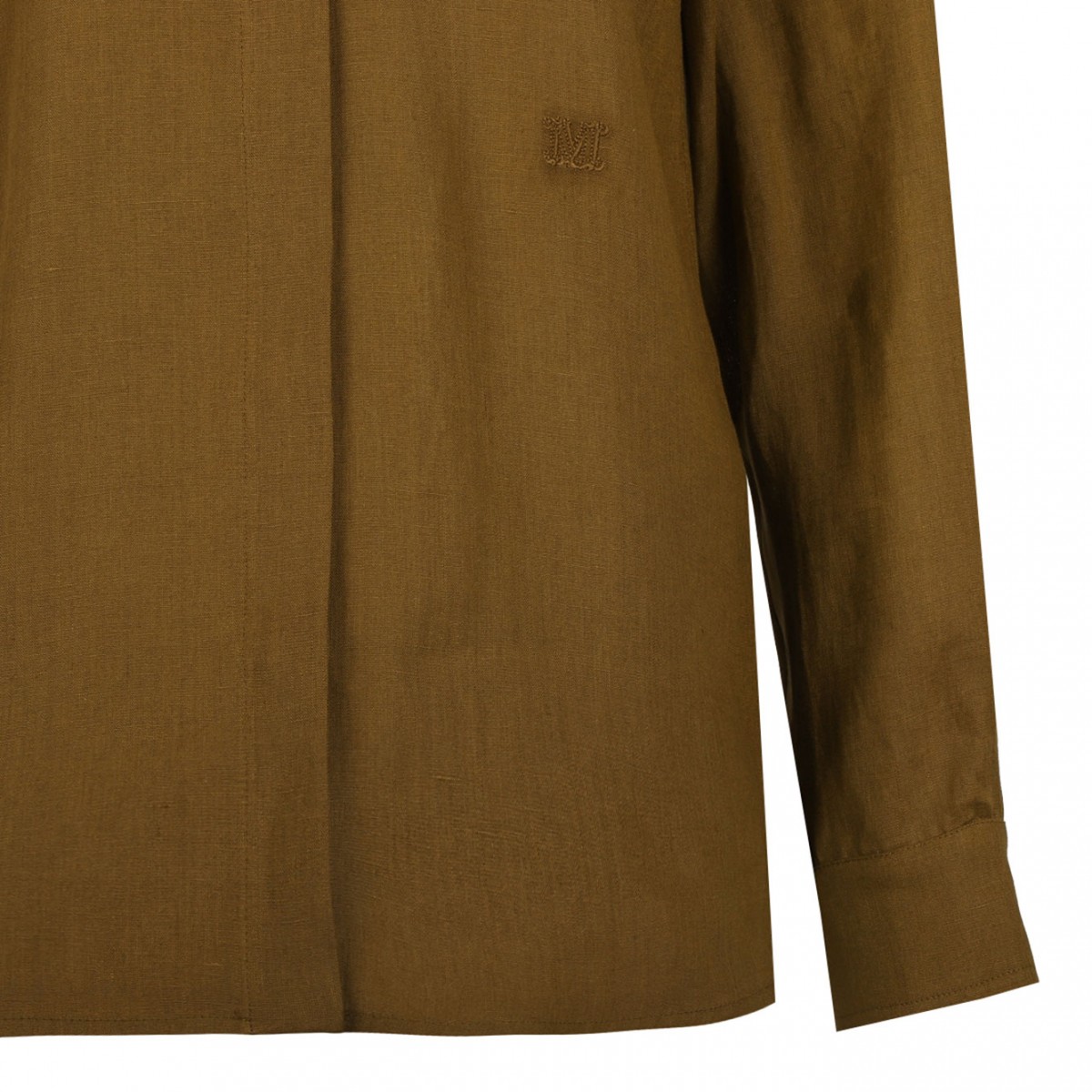 Olive Green Linen Shirt