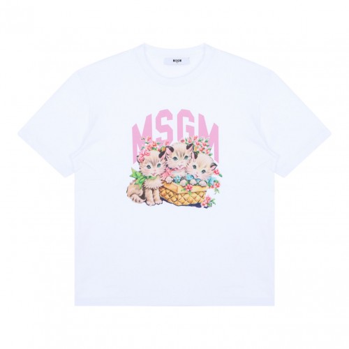 White Graphic Print T-Shirt