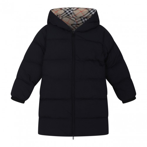 Black Hooded Puffer Coat