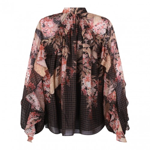 Multicolour Illuminate Flutter Blouse 2