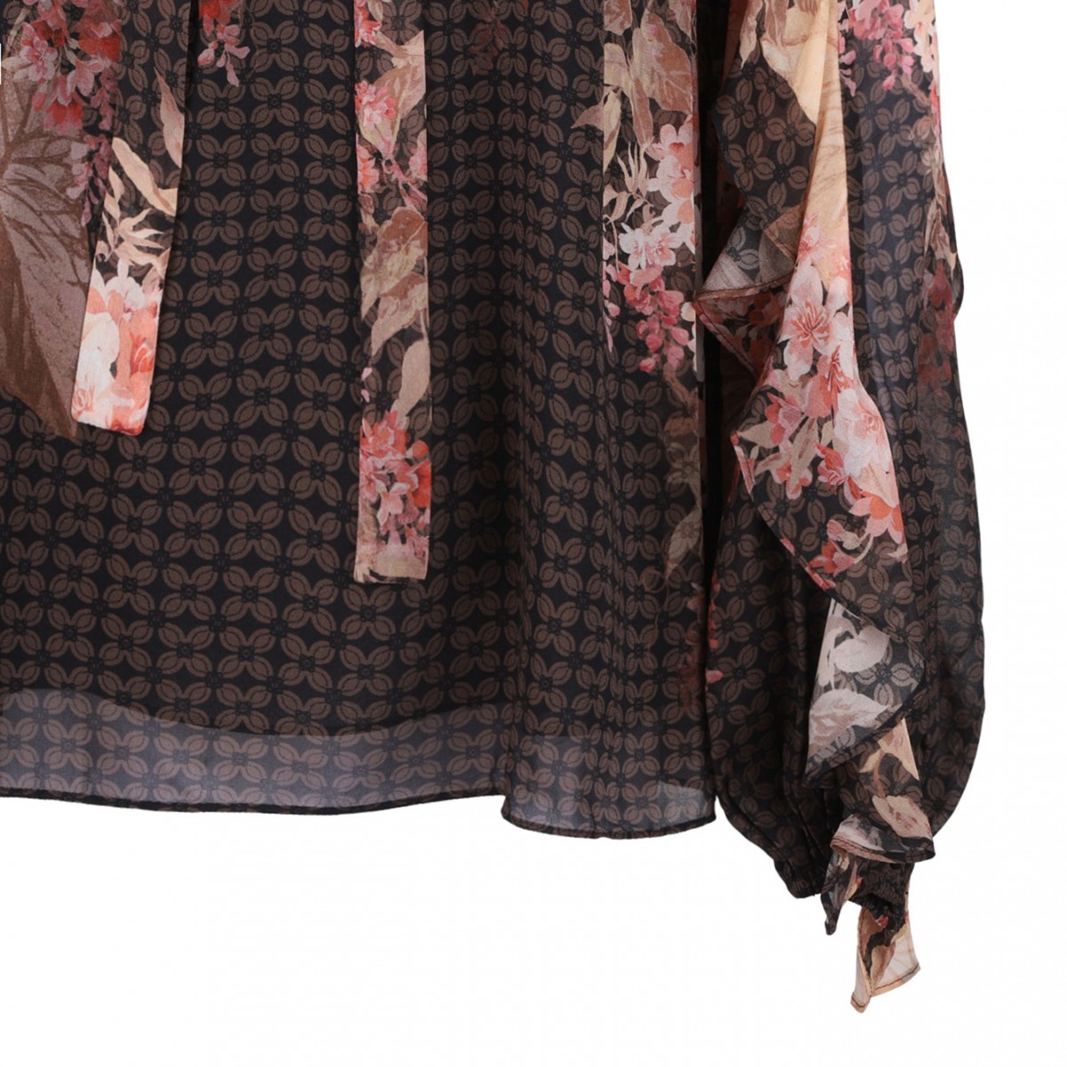 Multicolour Illuminate Flutter Blouse