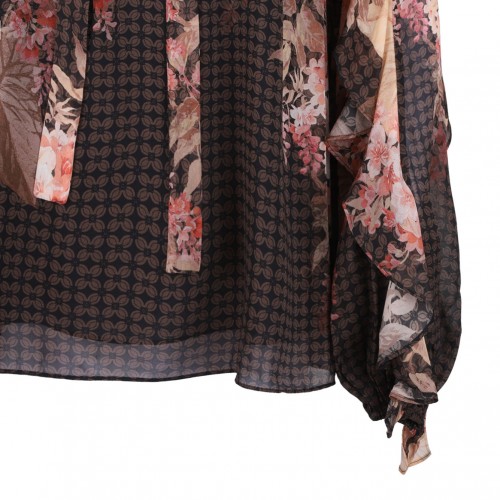 Multicolour Illuminate Flutter Blouse