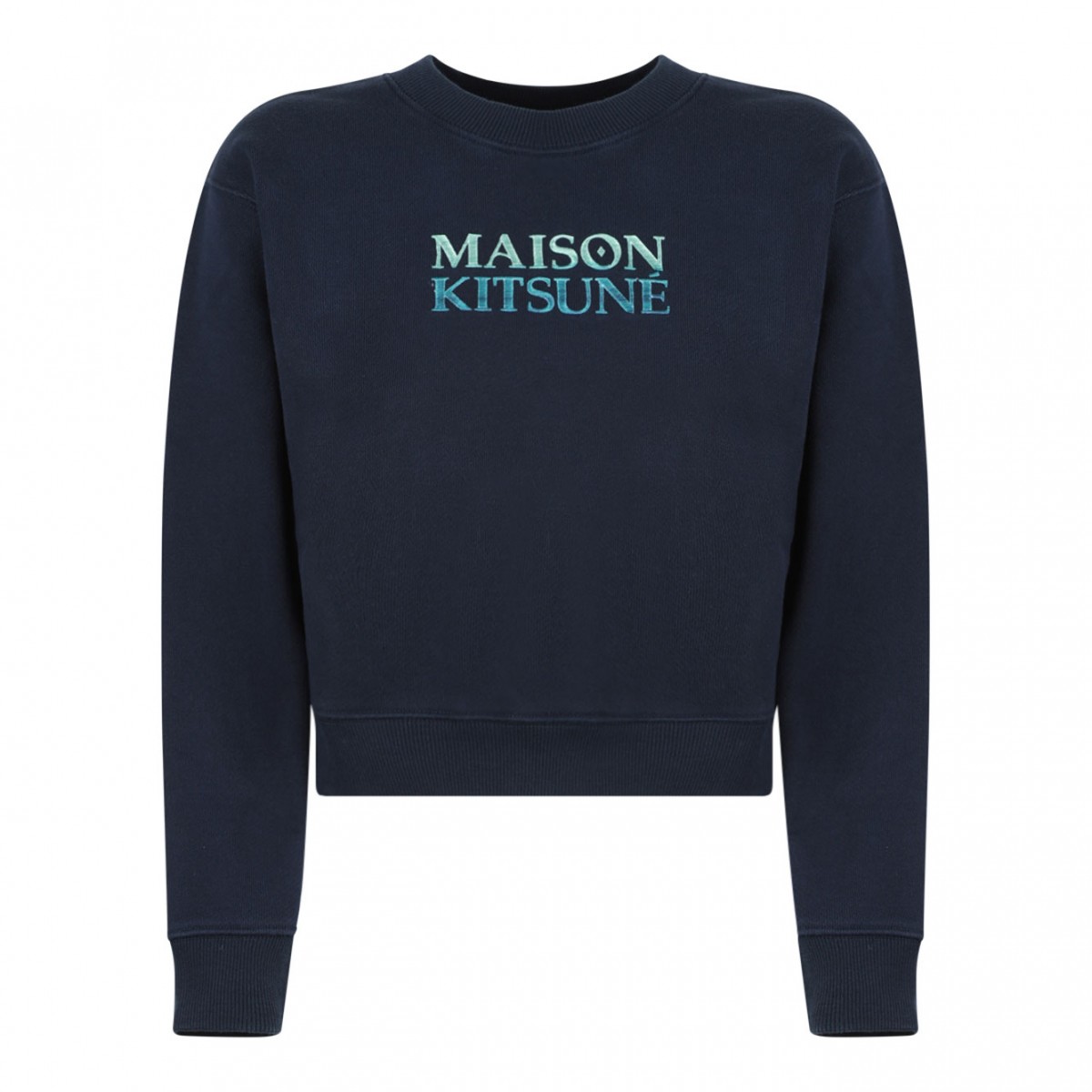Navy Blue Logo Embroidered Sweatshirt