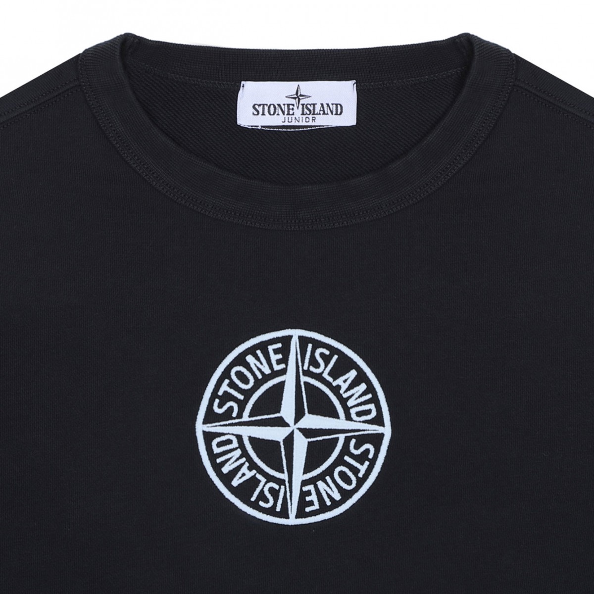 Navy Blue Logo Print Sweatshirt