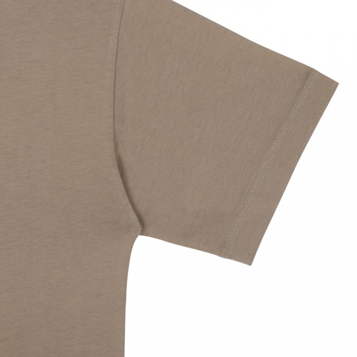 Beige Logo Print T-Shirt