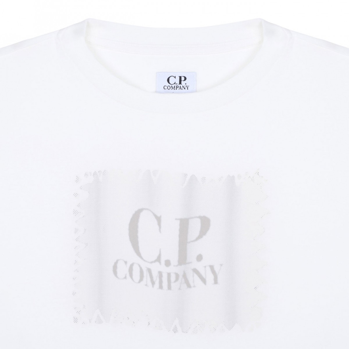 White Logo Print T-Shirt