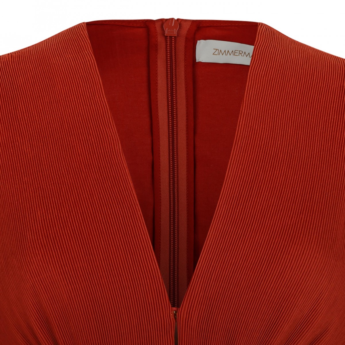 Red Pleated Mini Dress