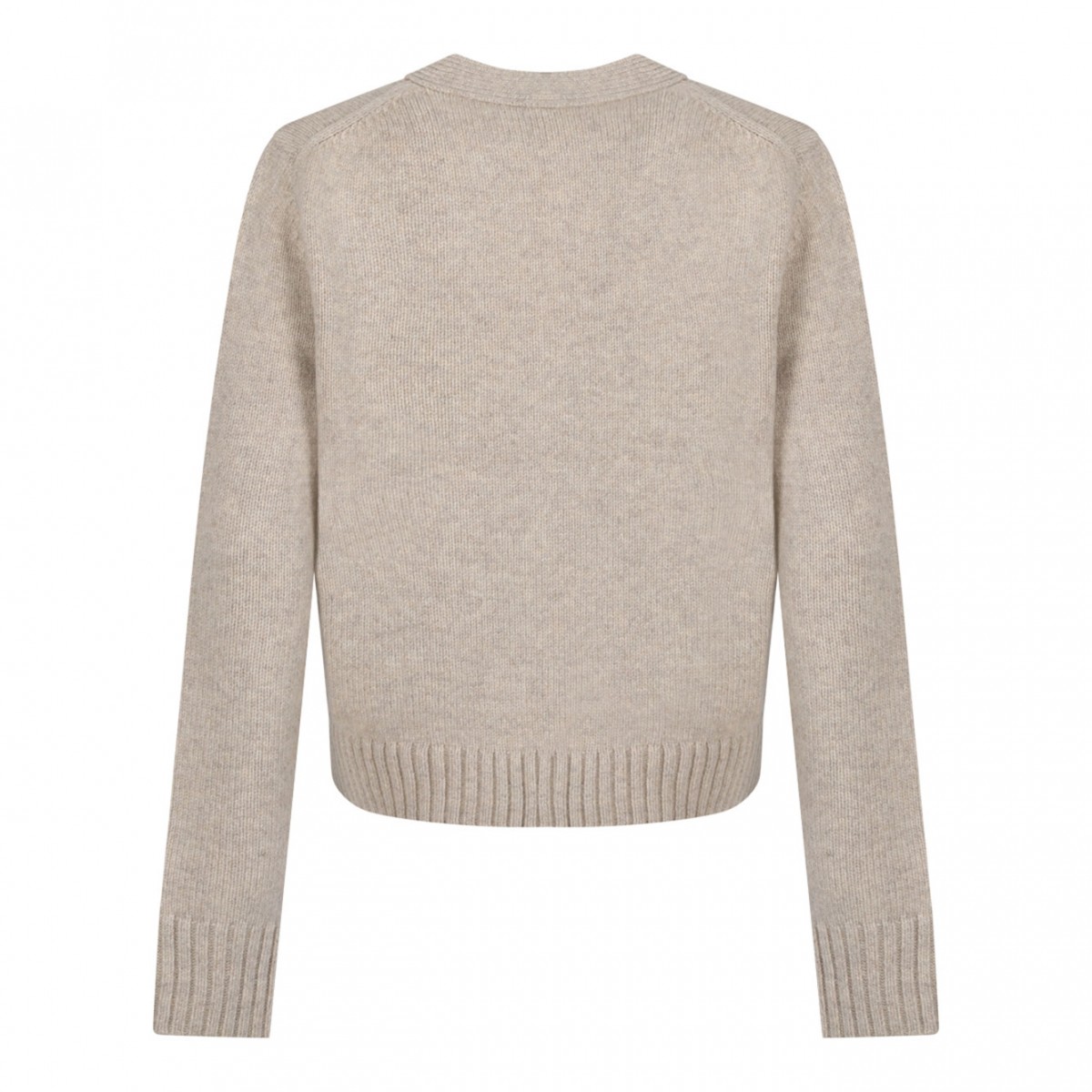 Beige V-Neck Cardigan