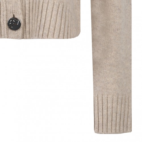 Beige V-Neck Cardigan