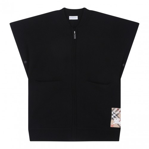 Black Check Print Cape