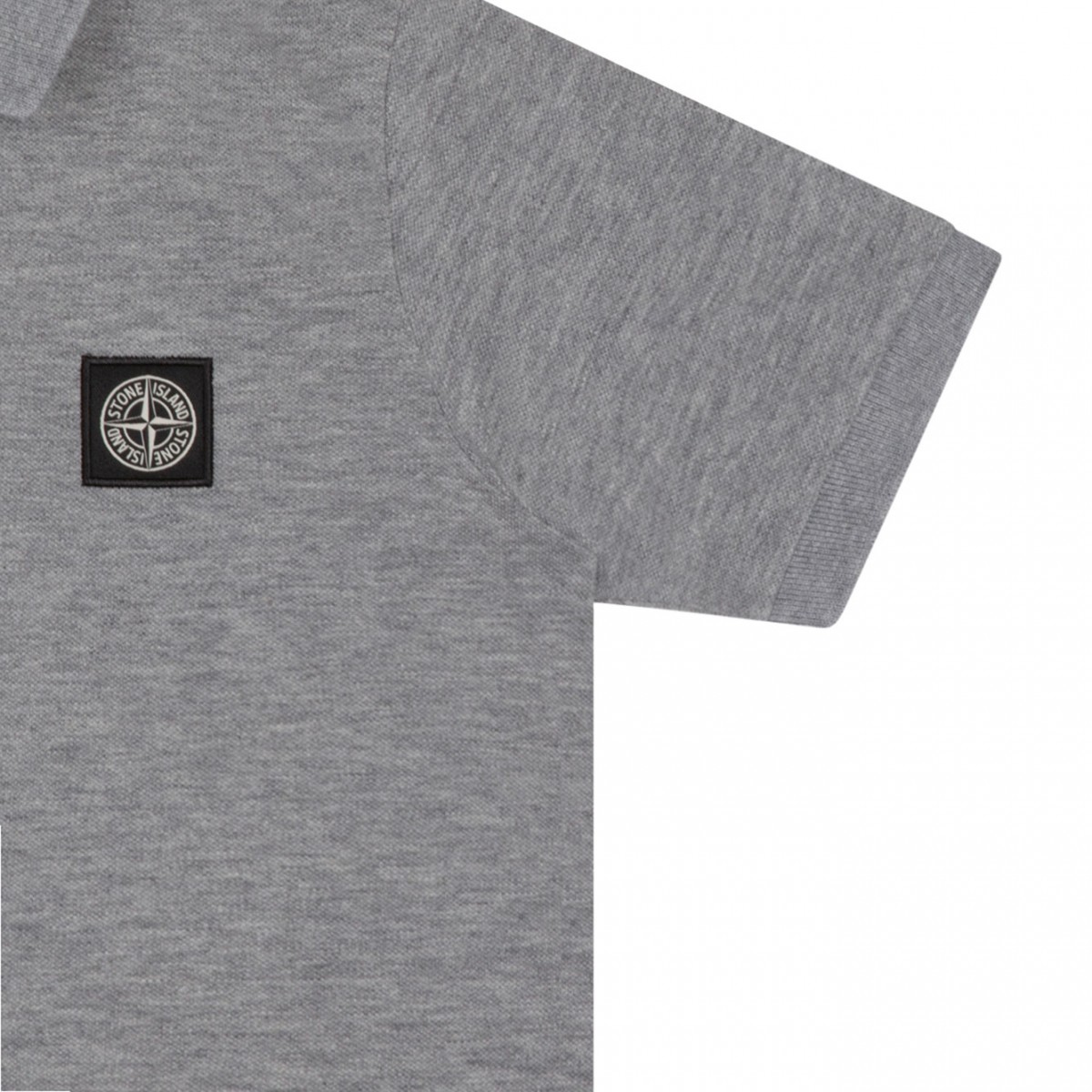 Light Grey Logo Patch Polo Shirt