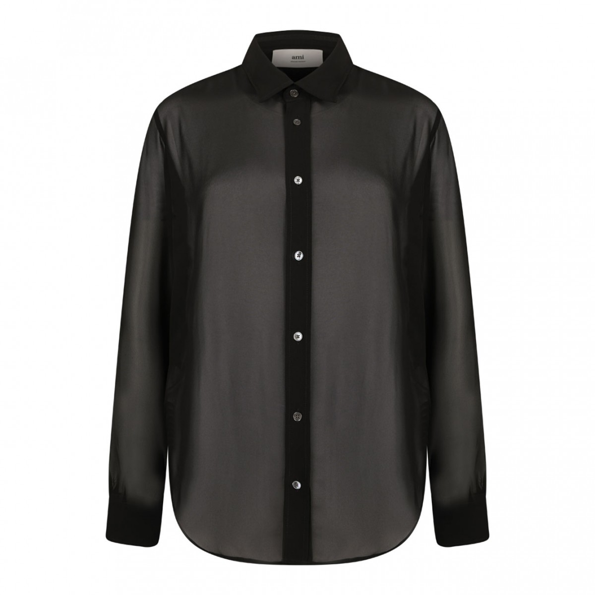 Black Semi Sheer Shirt