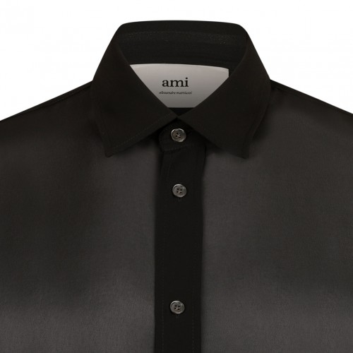 Black Semi Sheer Shirt