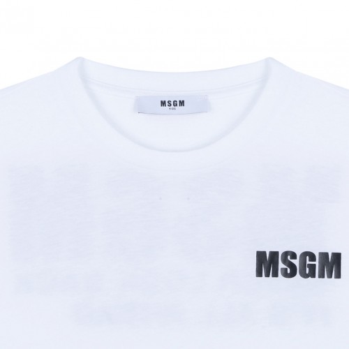 White Logo Print T-Shirt