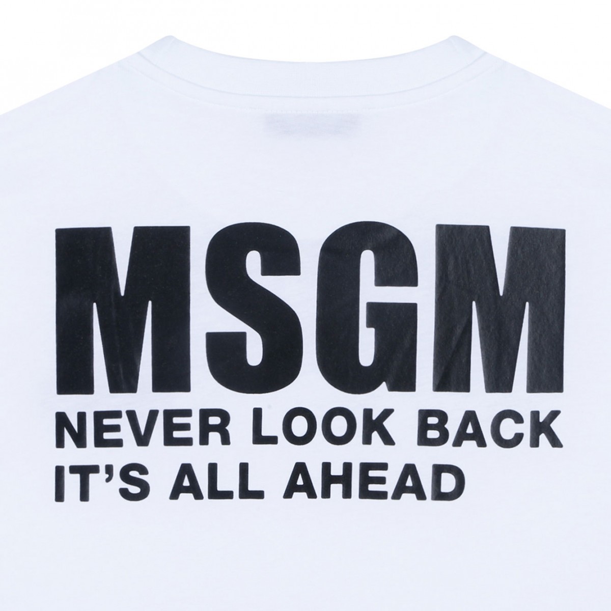 White Logo Print T-Shirt