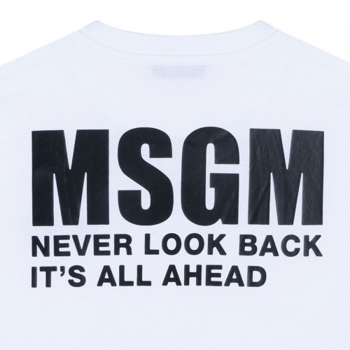 White Logo Print T-Shirt