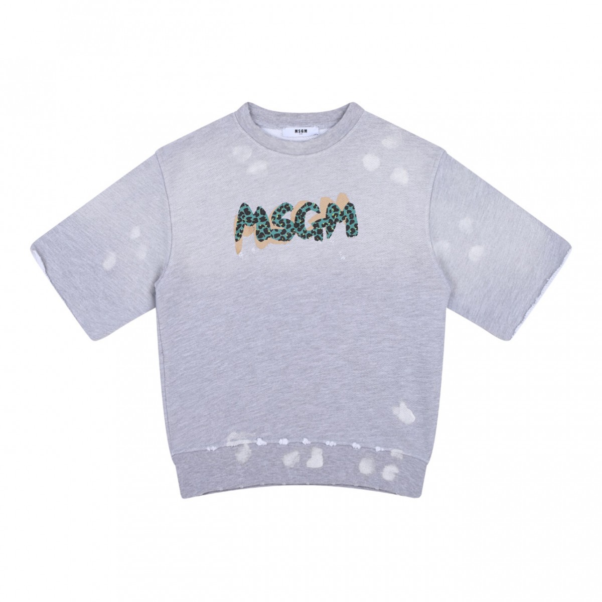 Heather Grey Logo Print T-Shirt