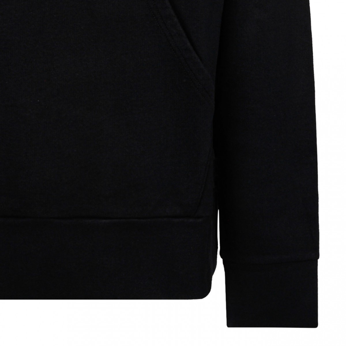 Black Logo Embroidered Hoodie