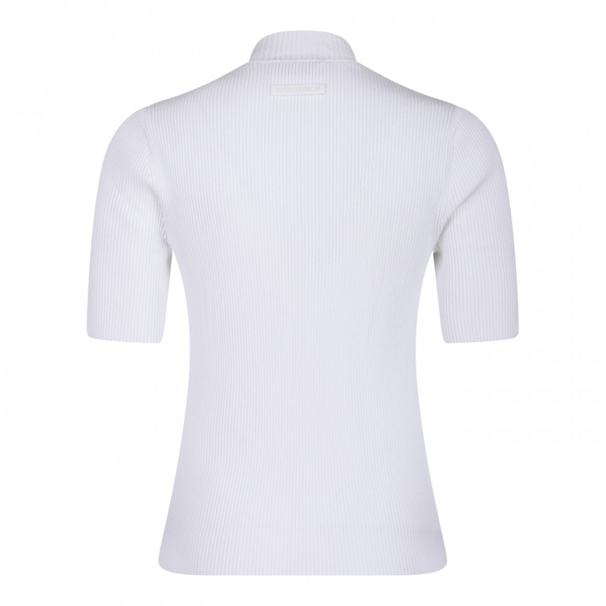 White Ribbed T-Shirt