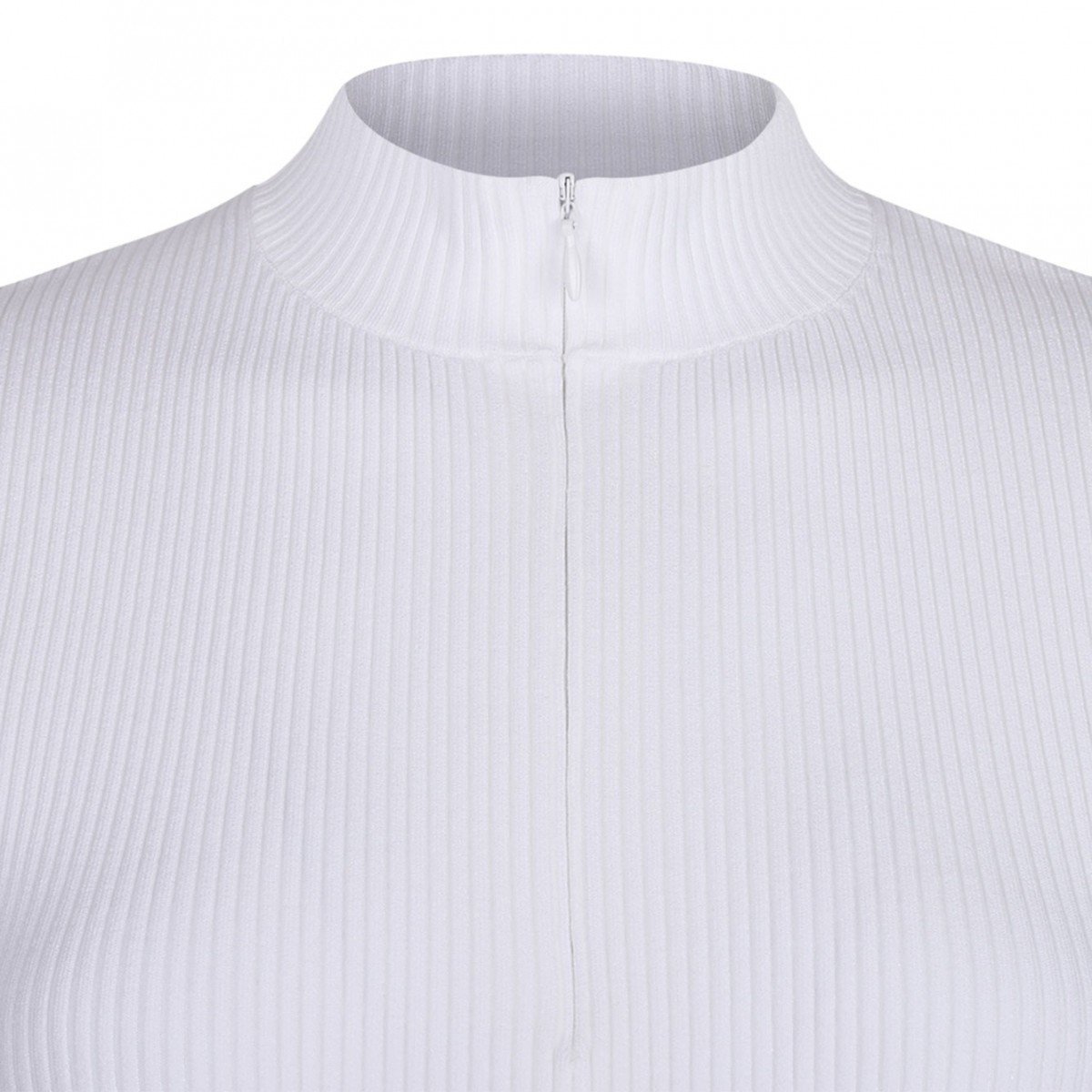 White Ribbed T-Shirt