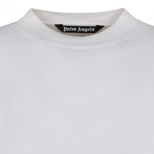 White Monogram Print Jumper