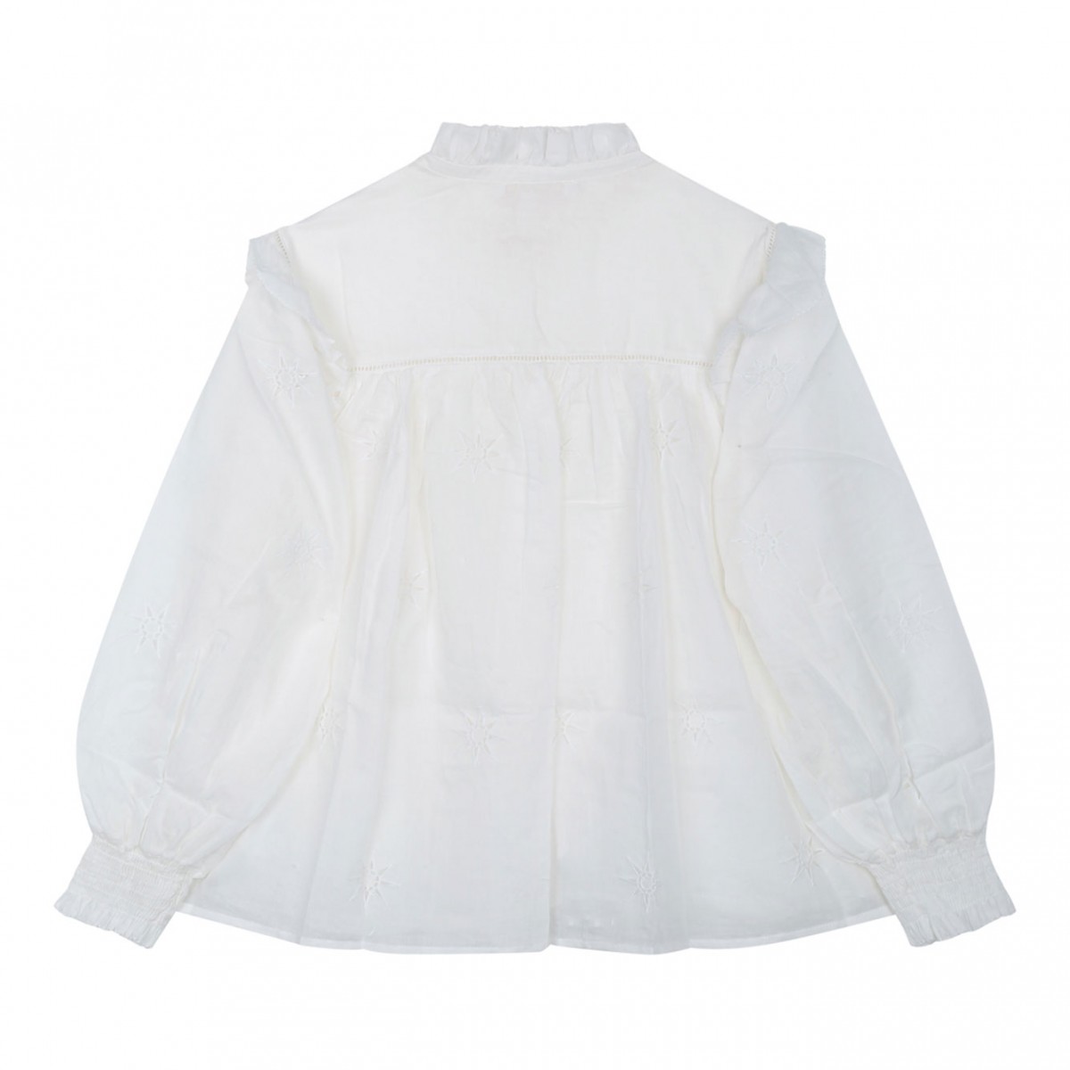 Embroidered Stars Off-White Shirt