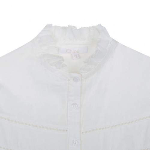 Embroidered Stars Off-White Shirt