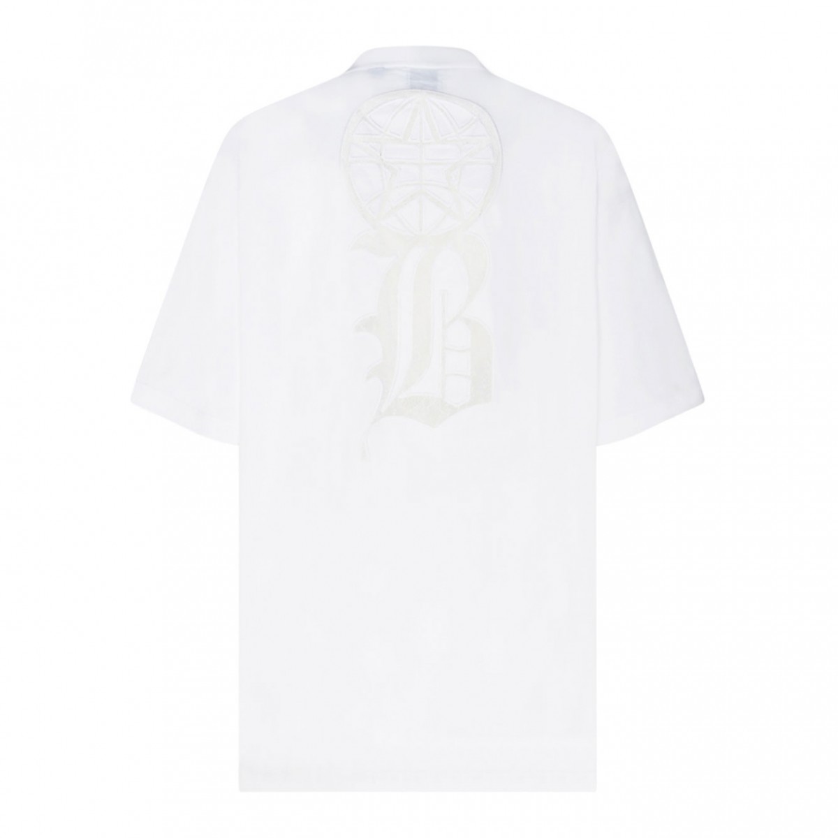 White Cotton Logo Detailing T-Shirt