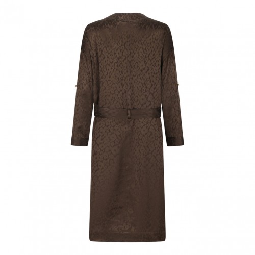 Brown Belted Shirt Dress