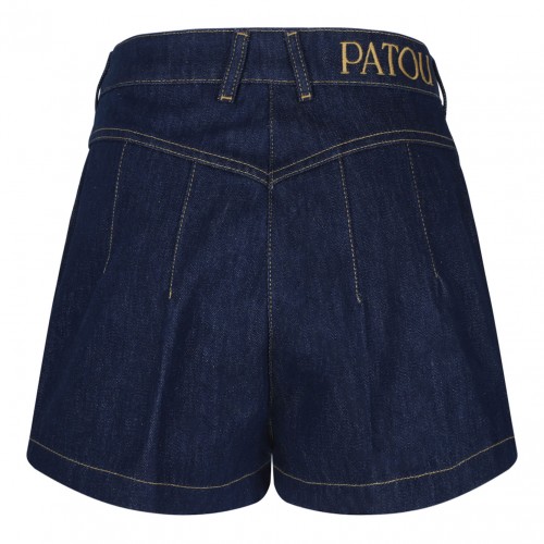 Navy Blue Denim Mini Shorts
