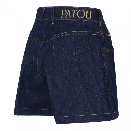 Navy Blue Denim Mini Shorts