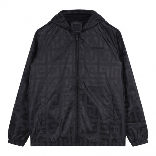Black Logo Print Jacket