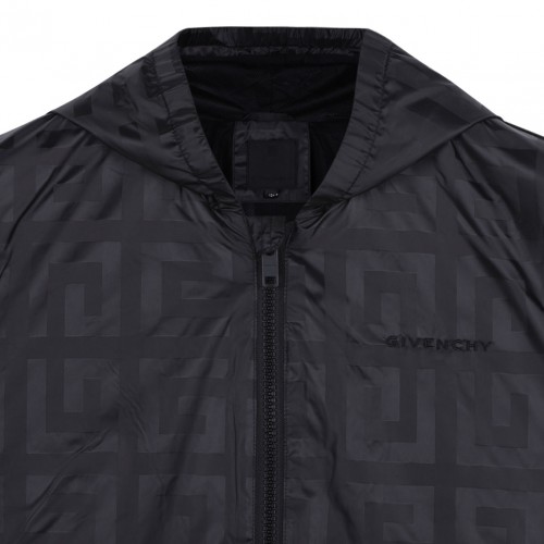Black Logo Print Jacket