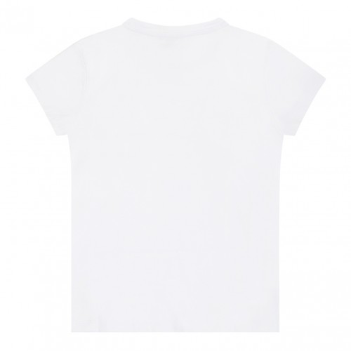Optic White Cotton Rhinestone Embellished T-Shirt 2