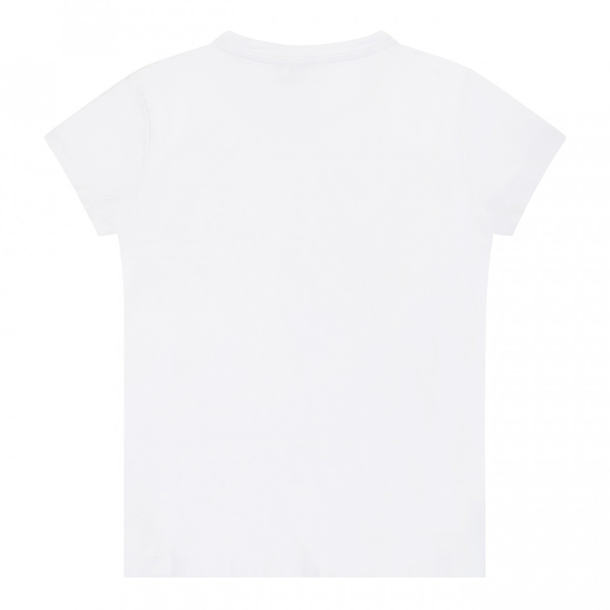Optic White Cotton Rhinestone Embellished T-Shirt