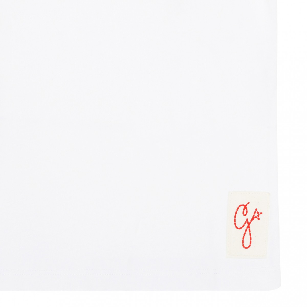 Optic White Cotton Rhinestone Embellished T-Shirt