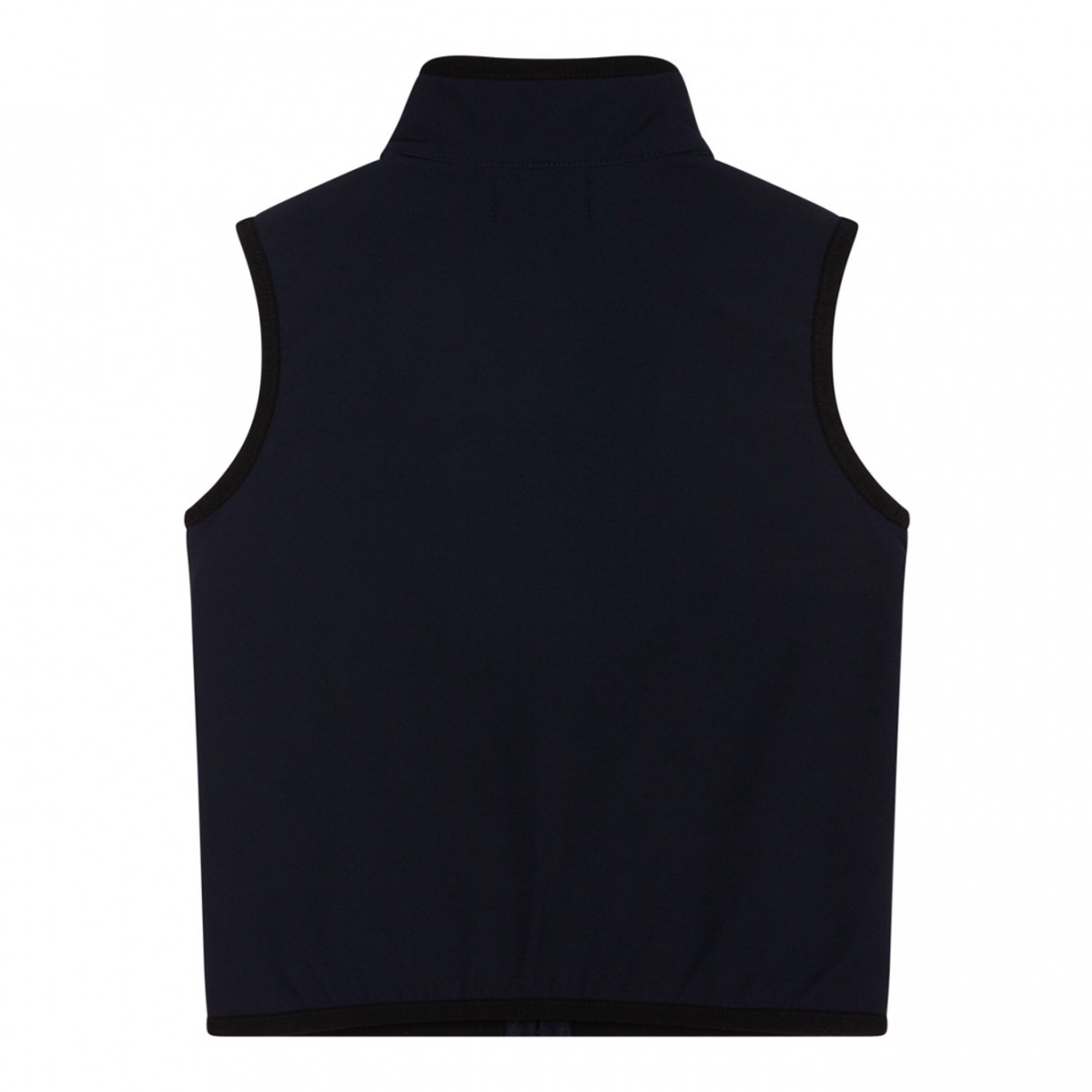 Navy Blue Logo Patch Shell Gilet